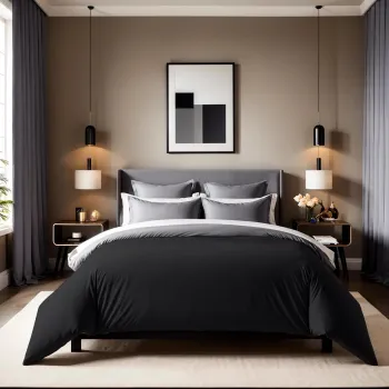 Husa de pilota Ranforce Single XXL (DE), L'essentiel Maison, Tonne Grise, Negru imagine