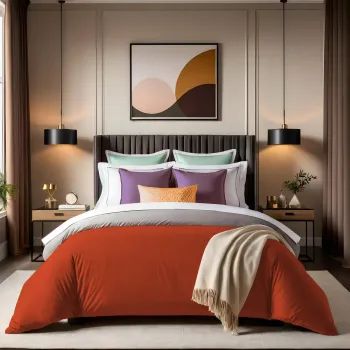 Husa de pilota Ranforce Single XXL (DE), L'essentiel Maison, Tonne Mixte, Caramiziu imagine