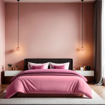 Husa de pilota Ranforce Single XXL (DE), L'essentiel Maison, Tonne Rosse, Roz prafuit imagine