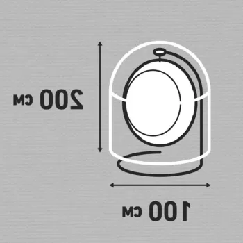 Husa de protectie pentru leagan de gradina Cover, 100x200 cm, poliester, gri imagine