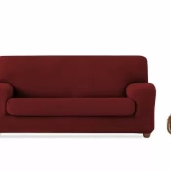 Husa elastica canapea, Belmarti, Creta, 2 locuri, rosu imagine