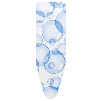Husa pentru masa de calcat, Brabantia C, PerfectFlow Bubbles, 124x45 cm, 2 mm spuma, bumbac imagine