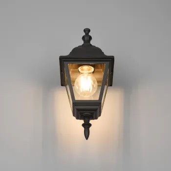 Lampa de exterior Livenza, TRIO, 14x19x34 cm, 60W, 1x E27, aluminiu, negru mat imagine