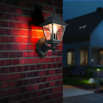 Lampa de exterior Livenza, TRIO, 19x14x34 cm, 60W, 1x E27, aluminiu, negru mat imagine