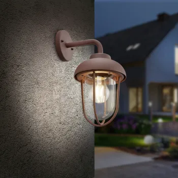 Lampa de gradina Duero, TRIO, 16x33 cm, 40W, 1x E27, aluminiu, ruginiu imagine