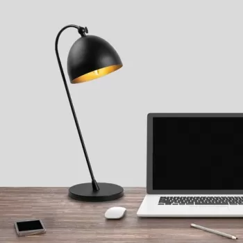 Lampa de masa, Acuka - 12292, Fulgor, 18 x 26 x 54 cm, 1 x E14, 40W, negru imagine