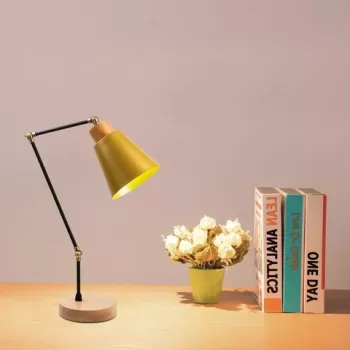 Lampa de masa, Alby, 525NOR2113, Metal, Auriu imagine