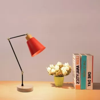 Lampa de masa, Alby, 525NOR2116, Fier, Rosu imagine