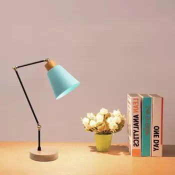 Lampa de masa, Alby, 525NOR2117, Metal, Turcoaz imagine