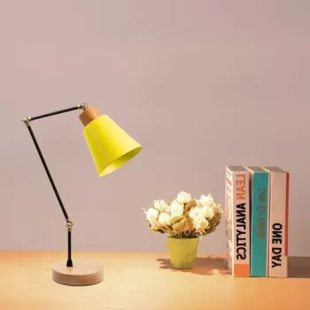 Lampa de masa, Alby, 525NOR2119, Metal, Galben imagine