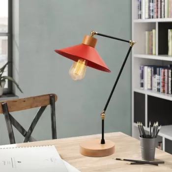 Lampa de masa, Alby, 525NOR2126, Metal, Rosu imagine