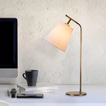 Lampa de masa, Alby, 527ABY2192, Metal, Alb / Vintage imagine