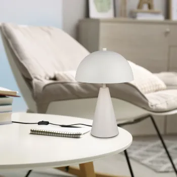 Lampa de masa Alfie, TRIO, 30x44 cm, 40W, 1x E27, metal, gri imagine