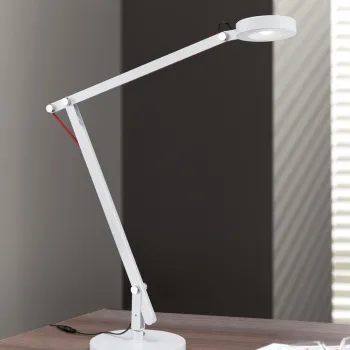 Lampa de masa Amsterdam, TRIO, 18x90 cm, 5W, 1x SMD LED, metal, alb imagine