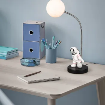 Lampa de masa Arm, RL, 15x43x44 cm, 1.5W, 1x SMD, polirasina, negru/alb imagine