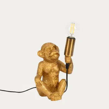 Lampa de masa Atta, Homla, 14x11.5x20.5 cm, 40W, 1x E14, polirasina/metal, auriu imagine