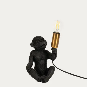 Lampa de masa Atta, Homla, 14x11.5x20.5 cm, 40W, 1x E14, polirasina/metal, negru imagine