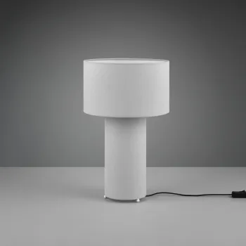 Lampa de masa Bale, TRIO, 24x40 cm, 10W, 2x E27, textil, gri imagine