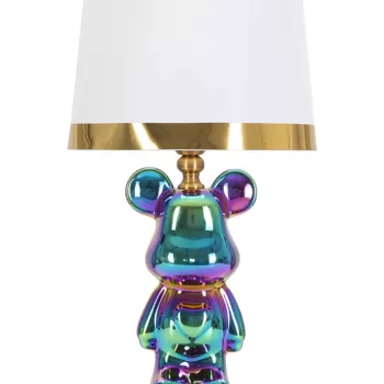 Lampa de masa Bear, Mauro Ferretti, O30 x 54 cm, 1 x E27, 40W, ceramica/fier, multicolor imagine