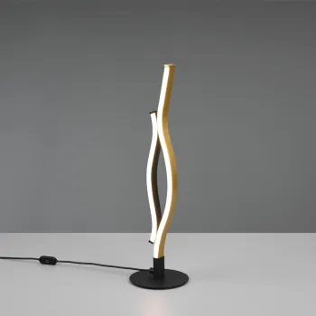 Lampa de masa Blaze, TRIO, 13.5x48 cm, 8W, 1x SMD LED, metal, bronz/negru imagine