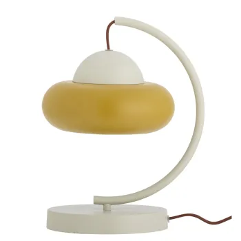 Lampa de masa, Bloomingville, Bubble, 1 x E14, 27x27x34.5 cm, fier/PVC, natural imagine
