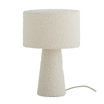 Lampa de masa, Bloomingville, Emmie, 1 x E27, 20x30 cm, PVC/poliester, alb imagine