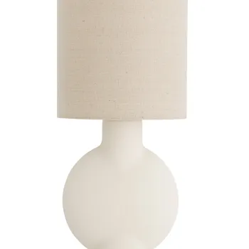 Lampa de masa, Bloomingville, Sergio, 1 x E27, 21x55 cm, ceramica/in, natural imagine