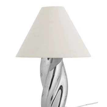 Lampa de masa, Bloomingville, Silva, 1 x E27, 35x49 cm, ceramica/in, argintiu imagine