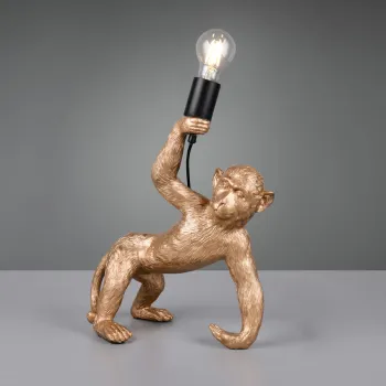 Lampa de masa Bobo, RL, 31.5x17.5x42 cm, 15W, 1x E27, polirasina, auriu imagine