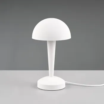 Lampa de masa Canaria, RL, 15x26.5 cm, 40W, 1x E14, metal, alb mat imagine