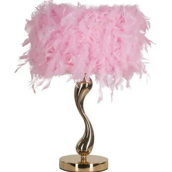 Lampa de masa Cart, Mauro Ferretti, 1 x E27, 40W, 25x47 cm, fier, roz/alb imagine