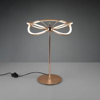 Lampa de masa Charivari, TRIO, 41x50 cm, 26W, 1x SMD LED, metal, bronz mat imagine