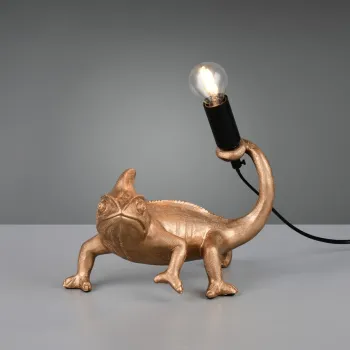 Lampa de masa Crawly, RL, 24.5x14x22 cm, 10W, 1x E14, polirasina, auriu imagine