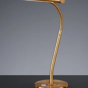 Lampa de masa Curtis, TRIO, 18x35 cm, 4W, 1x SMD LED, metal, bronz antic imagine