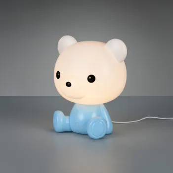 Lampa de masa Cutie, RL, 21x19x25.5 cm, 0.3W, 1x SMD, plastic, albastru imagine