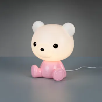 Lampa de masa Cutie, RL, 21x19x25.5 cm, 0.3W, 1x SMD, plastic, roz imagine