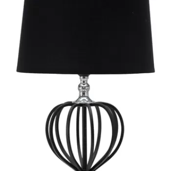 Lampa de masa Darky Silver, Mauro Ferretti, O28 x 44.5 cm, 1 x E27, 40W, fier/PVC/textil imagine