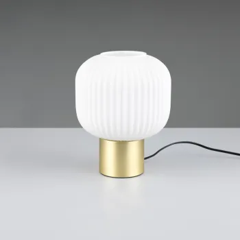 Lampa de masa Diva, TRIO, 20x26 cm, 40W, 1x E27, metal, bronz mat/alb imagine