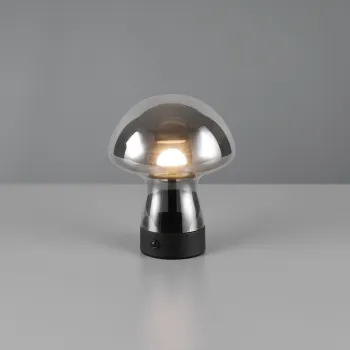 Lampa de masa Dooley, RL, 14x18 cm, 1.5W, 1x SMD, sticla, gri imagine