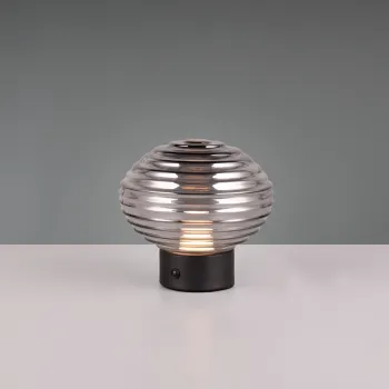 Lampa de masa Earl, RL, 15.5x14.5 cm, 1.5W, 1x SMD, metal, negru mat/gri imagine