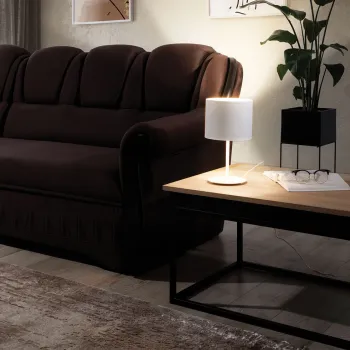 Lampa de masa ELTAP, Vespillo, 18x34 cm, 1xE27, 15W, otel/PVC, alb imagine