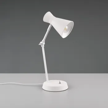 Lampa de masa Enzo, RL, 16.7x23.3x50.1 cm, 10W, 1x E27, metal, alb mat imagine