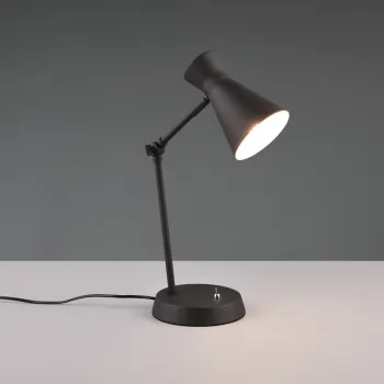 Lampa de masa Enzo, RL, 16.7x23.3x50.1 cm, 10W, 1x E27, metal, negru mat imagine