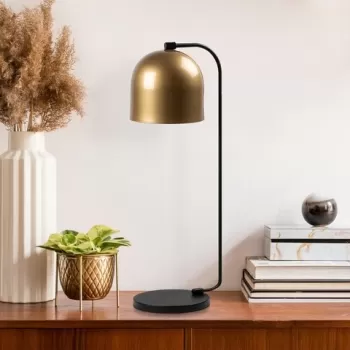 Lampa de masa, Epika - 12246, Fulgor, 17 x 22 x 60 cm, 1 x E14, 40W, auriu/negru imagine