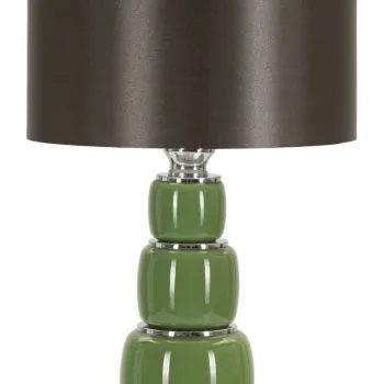 Lampa de masa Eva, Mauro Ferretti, 1 x E27, 40W, 33x57 cm, sticla/fier/catifea, alb/gri imagine