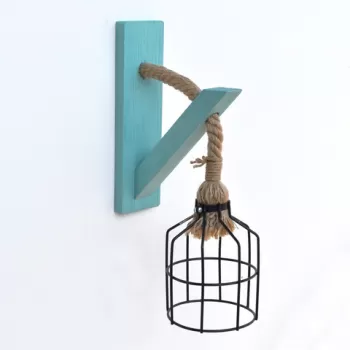 Lampa de masa, Evila Originals, 791EVL2536, Fier, Negru/Albastru imagine