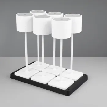 Lampa de masa Fernandez, RL, 42.7x26x40 cm, 1.5W, 6x SMD, plastic, alb mat imagine