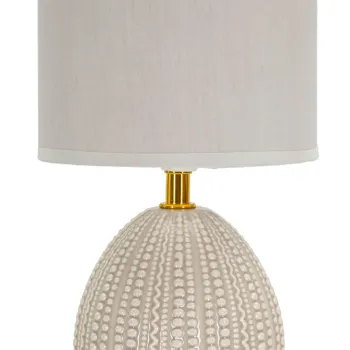 Lampa de masa Flavi, Mauro Ferretti, 1 x E14, 40W, 15x30.5 cm, ceramica/fier/textil, gri imagine