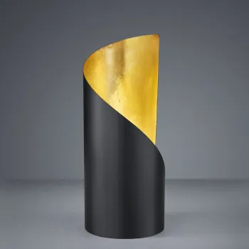 Lampa de masa Frank, RL, 10x24 cm, 25W, 1x E14, metal, negru mat/auriu imagine