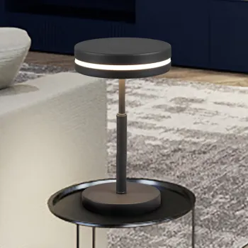 Lampa de masa Franklin, TRIO, 14x25 cm, 6W, 1x SMD, metal, antracit imagine